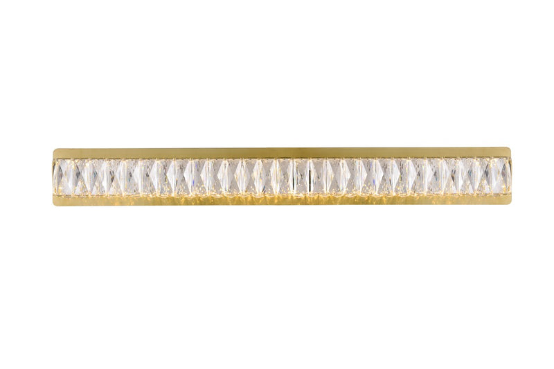 LED Wall Sconce<br /><span style="color:#4AB0CE;">Entrega: 16-17 semanas en USA</span><br /><span style="color:#4AB0CE;font-size:60%;">PREGUNTE POR ENTREGA EN PANAMA</span><br />Collection: Monroe<br />Finish: Gold