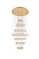 LED Chandelier<br /><span style="color:#4AB0CE;">Entrega: 4-10 dias en USA</span><br /><span style="color:#4AB0CE;font-size:60%;">PREGUNTE POR ENTREGA EN PANAMA</span><br />Collection: Monroe<br />Finish: Gold