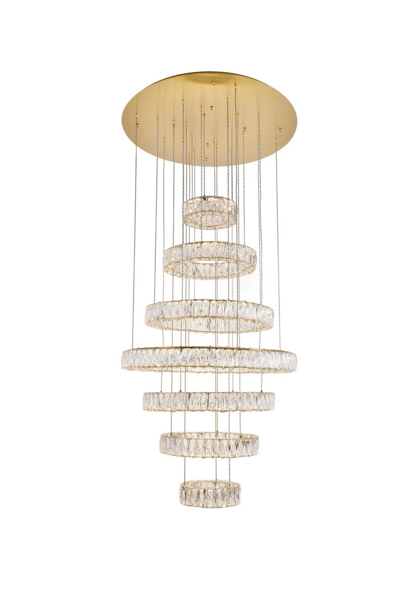 LED Chandelier<br /><span style="color:#4AB0CE;">Entrega: 15-16 semanas en USA</span><br /><span style="color:#4AB0CE;font-size:60%;">PREGUNTE POR ENTREGA EN PANAMA</span><br />Collection: Monroe<br />Finish: Gold