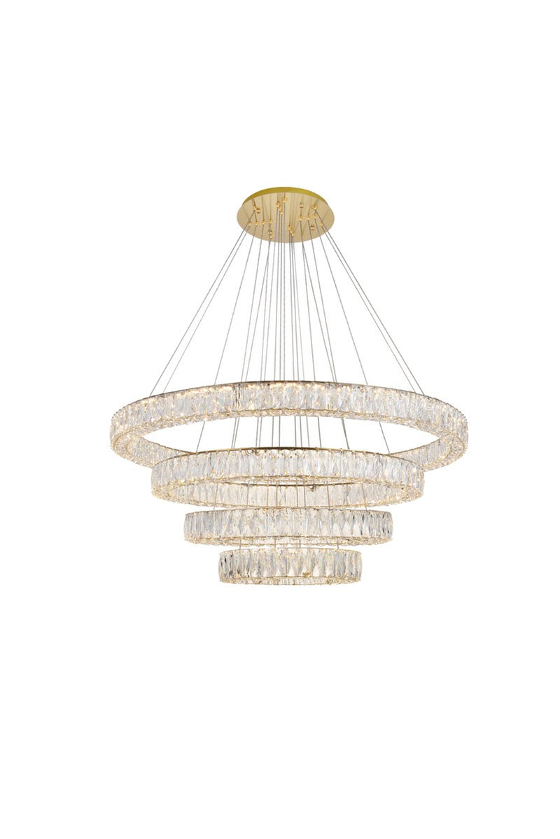 LED Chandelier<br /><span style="color:#4AB0CE;">Entrega: 4-10 dias en USA</span><br /><span style="color:#4AB0CE;font-size:60%;">PREGUNTE POR ENTREGA EN PANAMA</span><br />Collection: Monroe<br />Finish: Gold