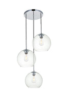 Elegant Lighting - LD2214C - Three Light Pendant - BAXTER - Chrome