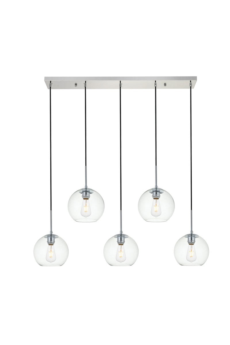 Elegant Lighting - LD2228C - Five Light Pendant - BAXTER - Chrome