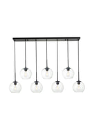 Elegant Lighting - LD2230BK - Seven Light Pendant - BAXTER - Black