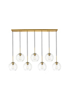 Elegant Lighting - LD2230BR - Seven Light Pendant - BAXTER - Brass