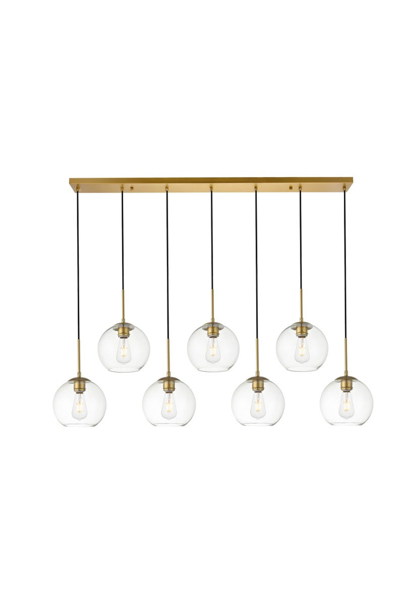 Elegant Lighting - LD2230BR - Seven Light Pendant - BAXTER - Brass