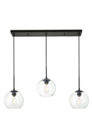 Elegant Lighting - LD2236BK - Three Light Pendant - BAXTER - Black