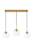 Elegant Lighting - LD2236BR - Three Light Pendant - BAXTER - Brass