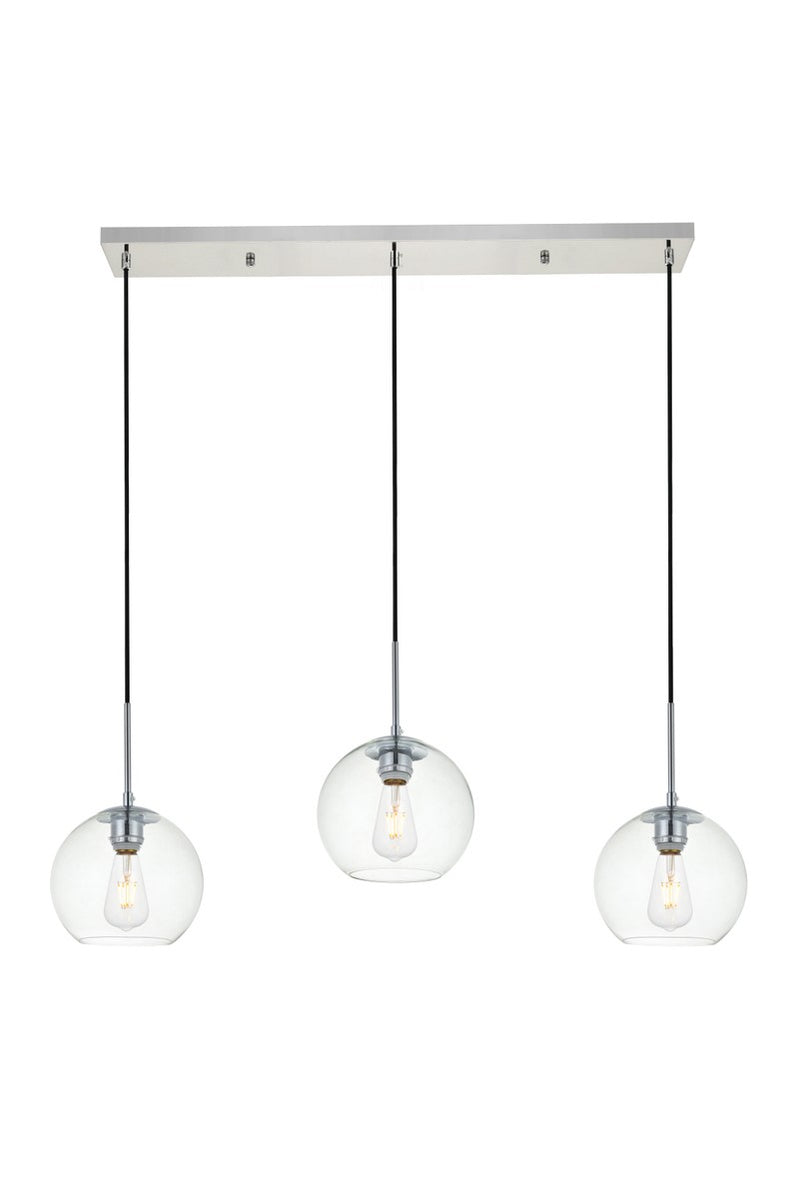 Elegant Lighting - LD2236C - Three Light Pendant - BAXTER - Chrome