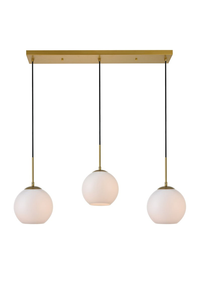 Elegant Lighting - LD2237BR - Three Light Pendant - BAXTER - Brass