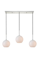 Elegant Lighting - LD2237C - Three Light Pendant - BAXTER - Chrome