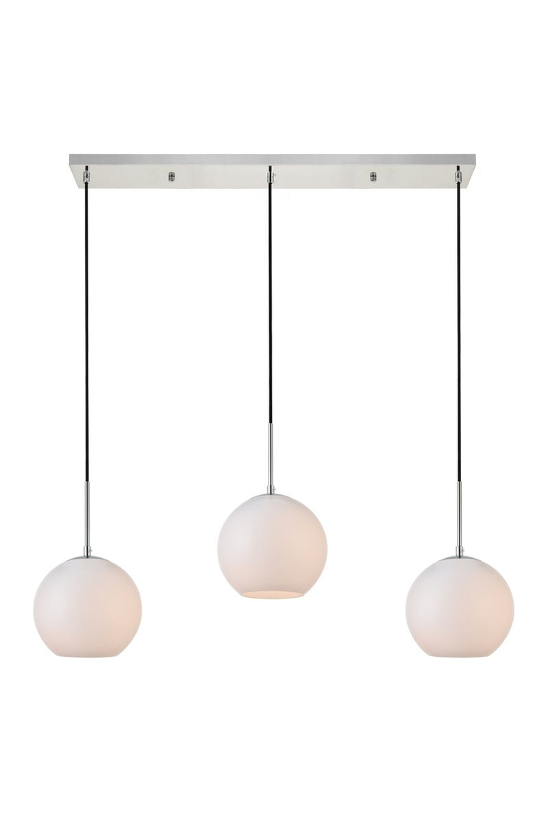 Elegant Lighting - LD2237C - Three Light Pendant - BAXTER - Chrome