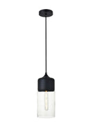 Elegant Lighting - LD2240BK - One Light Pendant - ASHWELL - Black