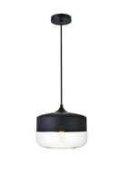 Elegant Lighting - LD2243BK - One Light Pendant - ASHWELL - Black