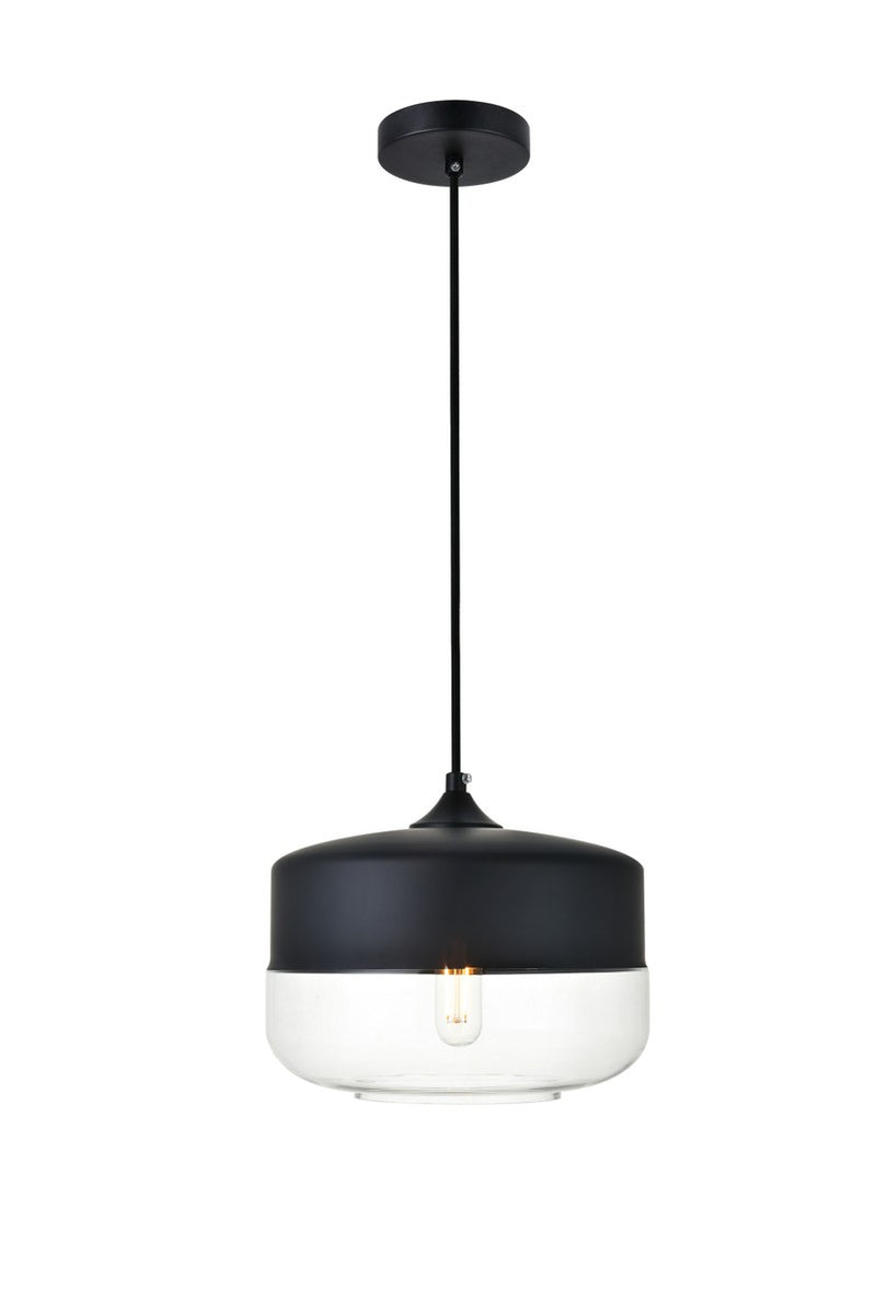 Elegant Lighting - LD2243BK - One Light Pendant - ASHWELL - Black