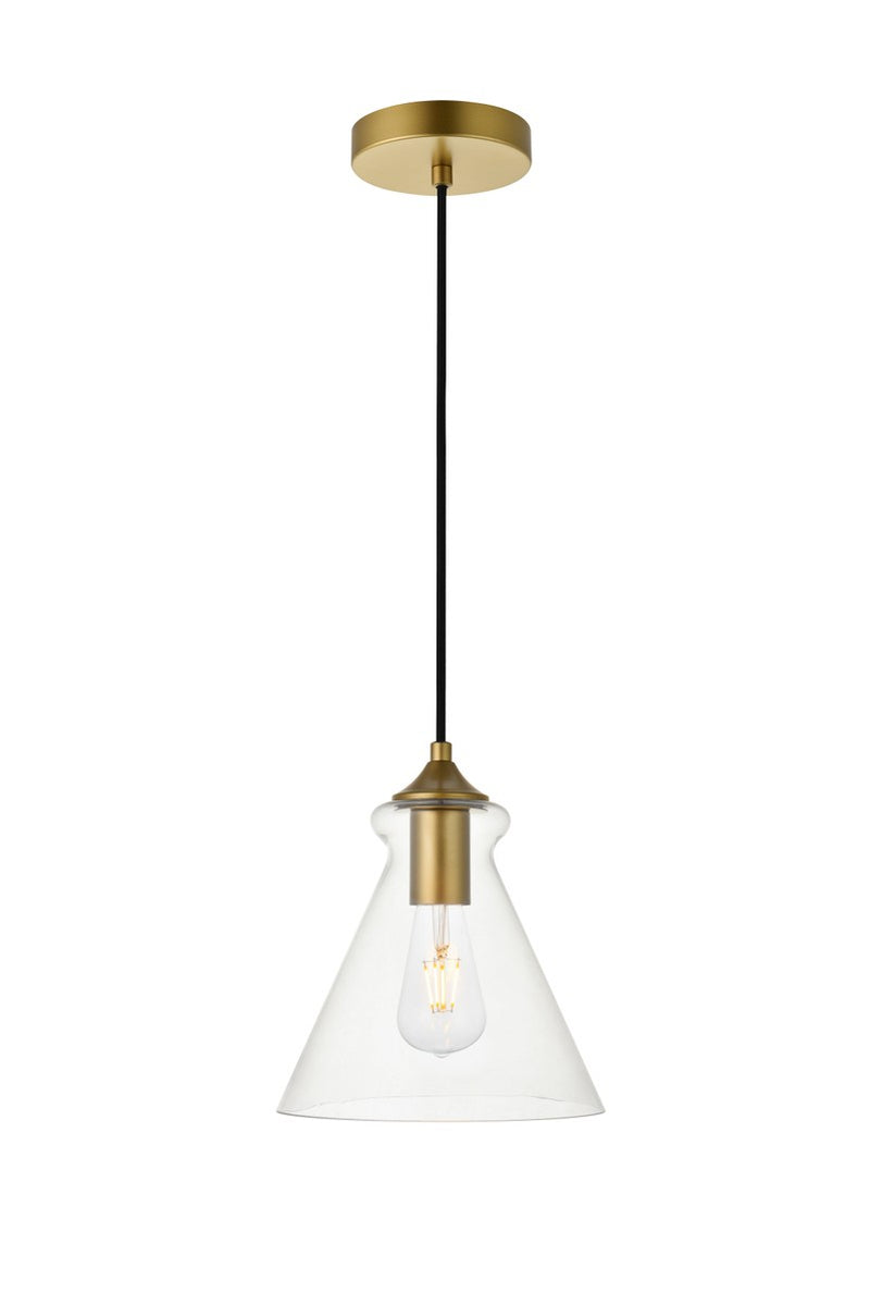 Elegant Lighting - LD2244BR - One Light Pendant - DESTRY - Brass