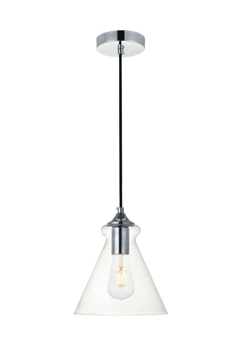 Elegant Lighting - LD2244C - One Light Pendant - DESTRY - Chrome