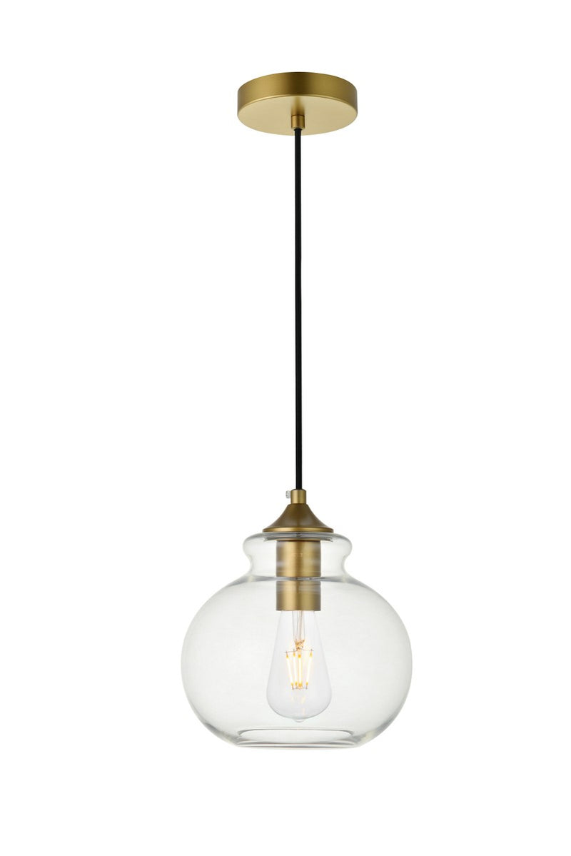 Elegant Lighting - LD2245BR - One Light Pendant - DESTRY - Brass
