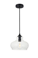Elegant Lighting - LD2246BK - One Light Pendant - DESTRY - Black