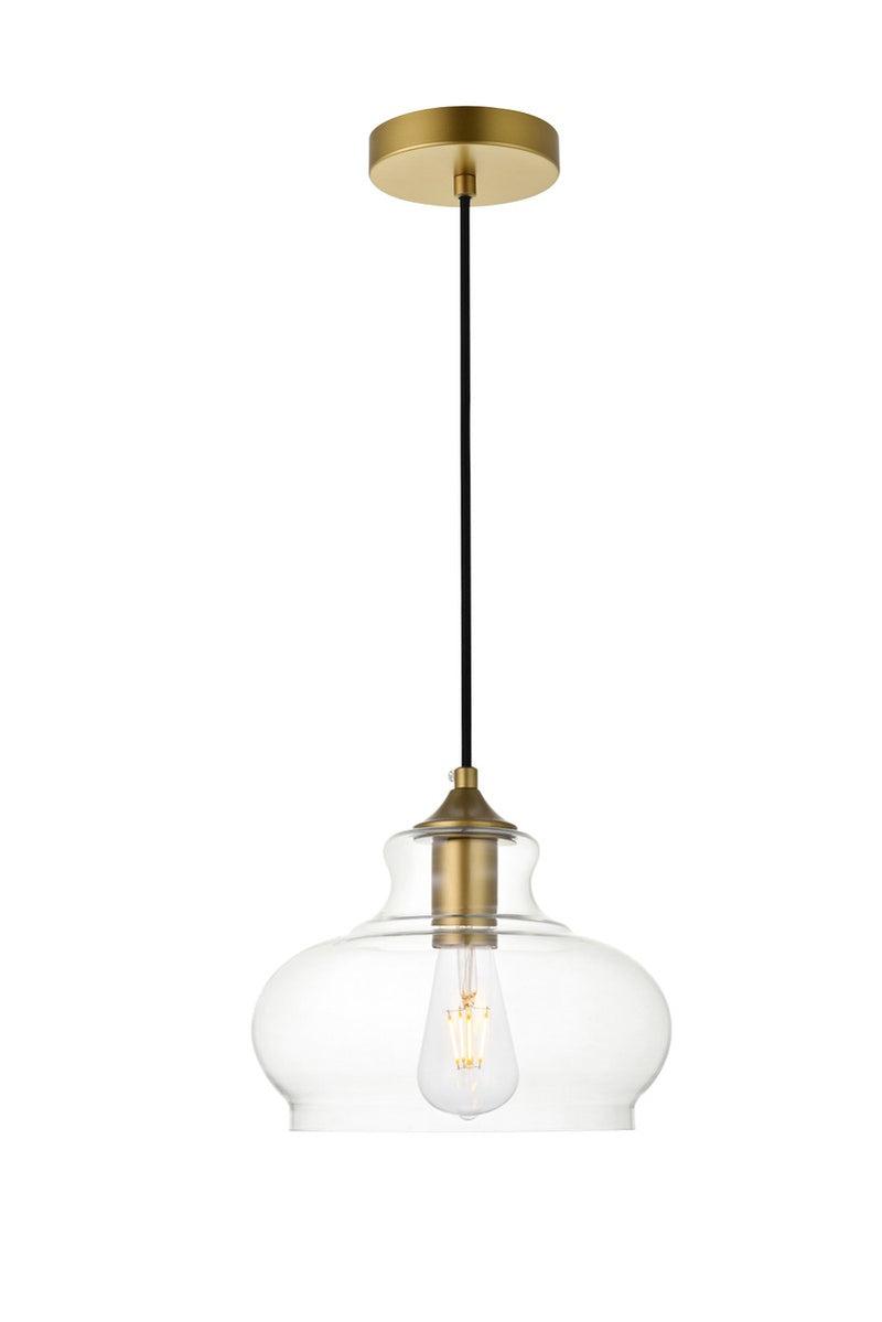 Elegant Lighting - LD2246BR - One Light Pendant - DESTRY - Brass