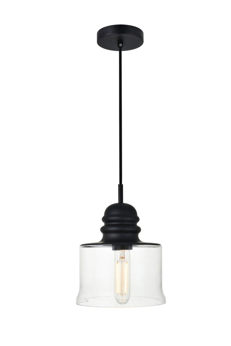 Elegant Lighting - LD2253BK - One Light Pendant - KENNA - Black