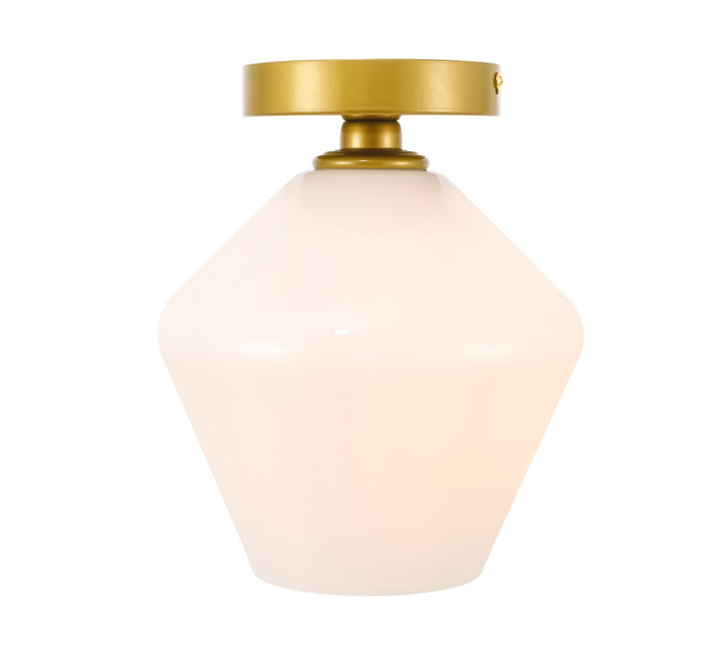 Elegant Lighting - LD2255BR - One Light Flush Mount - Gene - Brass