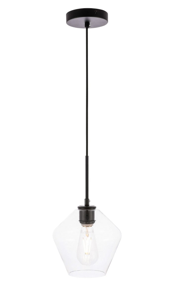 Elegant Lighting - LD2256BK - One Light Pendant - Gene - Black