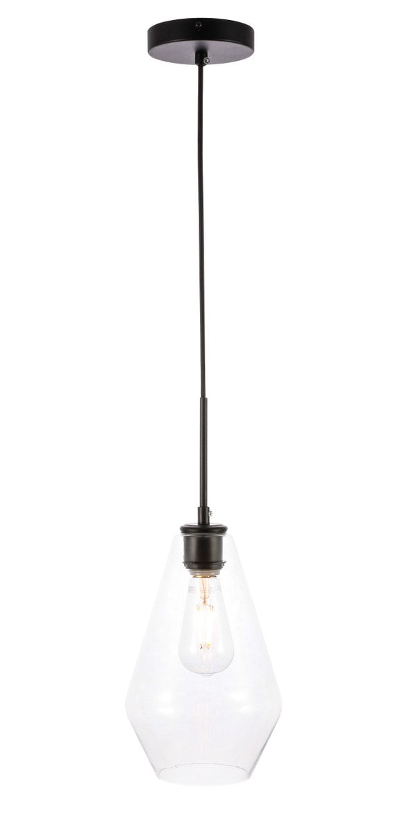 Elegant Lighting - LD2260BK - One Light Pendant - Gene - Black