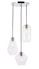 Elegant Lighting - LD2268C - Three Light Pendant - Gene - Chrome