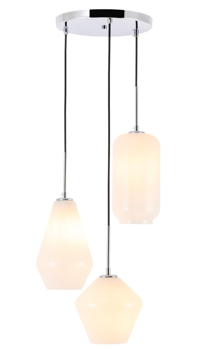 Elegant Lighting - LD2269C - Three Light Pendant - Gene - Chrome