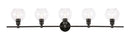 Elegant Lighting - LD2326BK - Five Light Wall Sconce - Collier - Black