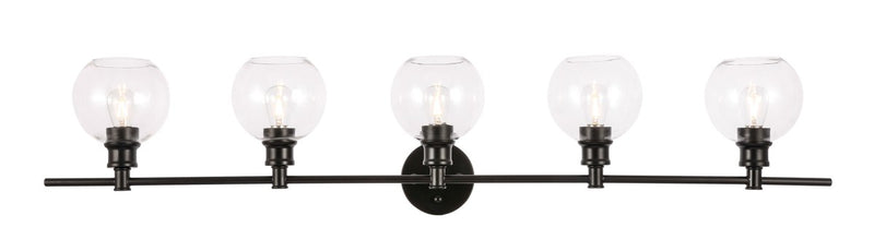 Elegant Lighting - LD2326BK - Five Light Wall Sconce - Collier - Black