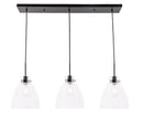 Elegant Lighting - LD5030D42BK - Three Light Pendant - Frey - Black