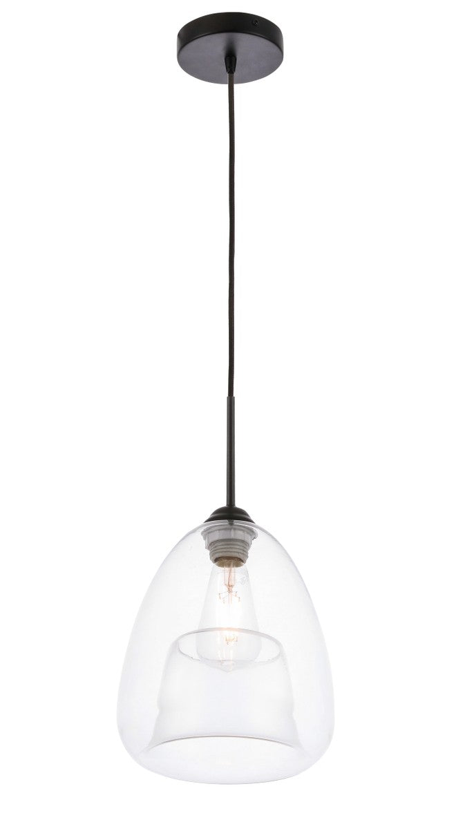 Elegant Lighting - LD5031D8BK - One Light Pendant - Kason - Black