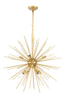 Elegant Lighting - LD5039D30BR - Eight Light Pendant - Timber - Brass