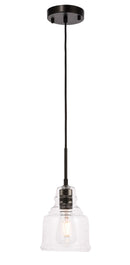 Elegant Lighting - LD6195BK - One Light Pendant - Pierce - Black