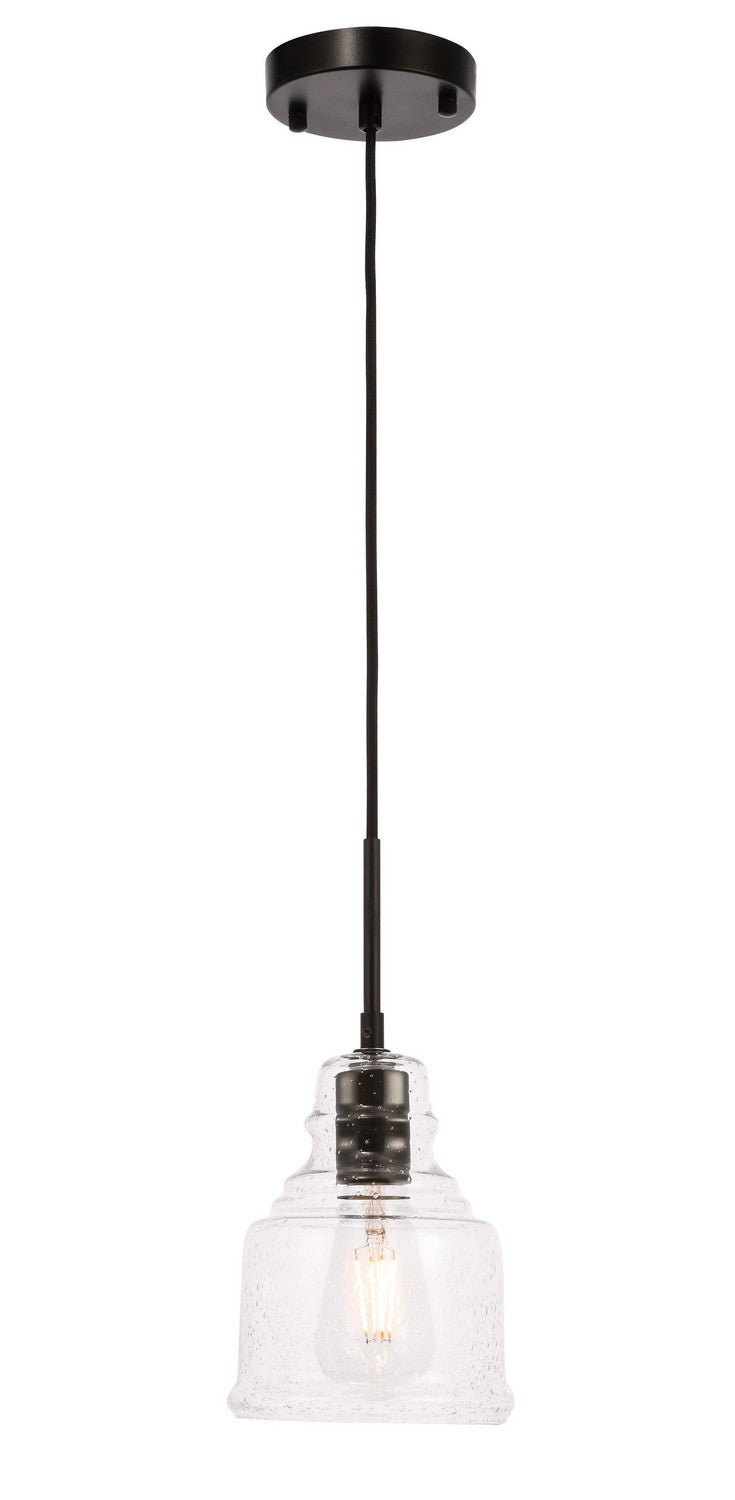 Elegant Lighting - LD6195BK - One Light Pendant - Pierce - Black