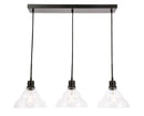 Elegant Lighting - LD6222BK - Three Light Pendant - Clive - Black