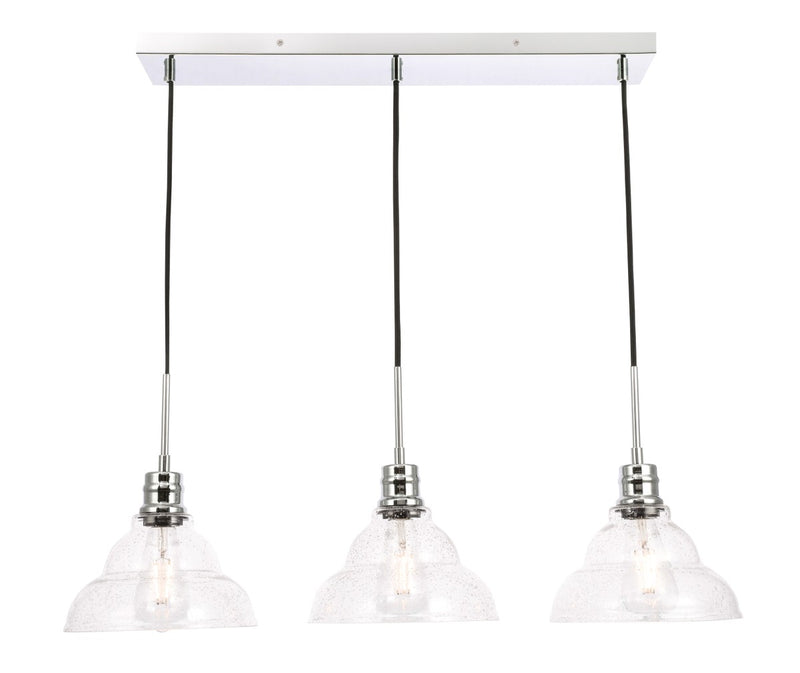 Elegant Lighting - LD6223C - Three Light Pendant - Clive - Chrome