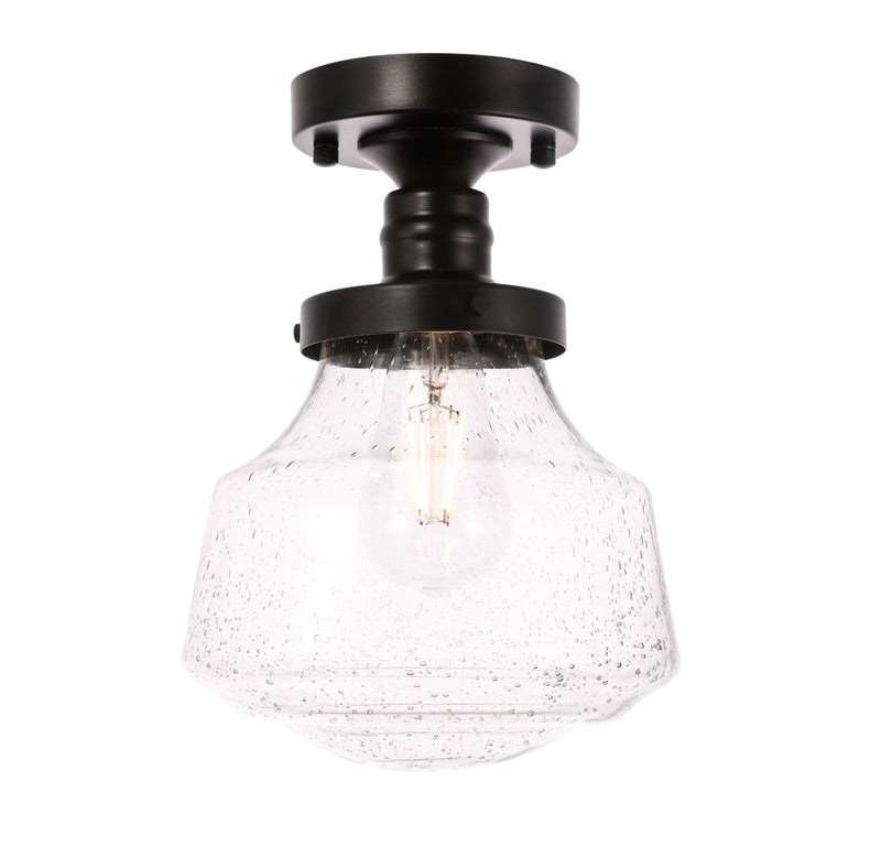 Elegant Lighting - LD6246BK - One Light Flush Mount - Lyle - Black