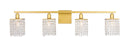 Elegant Lighting - LD7012BR - Four Light Wall Sconce - Phineas - Brass