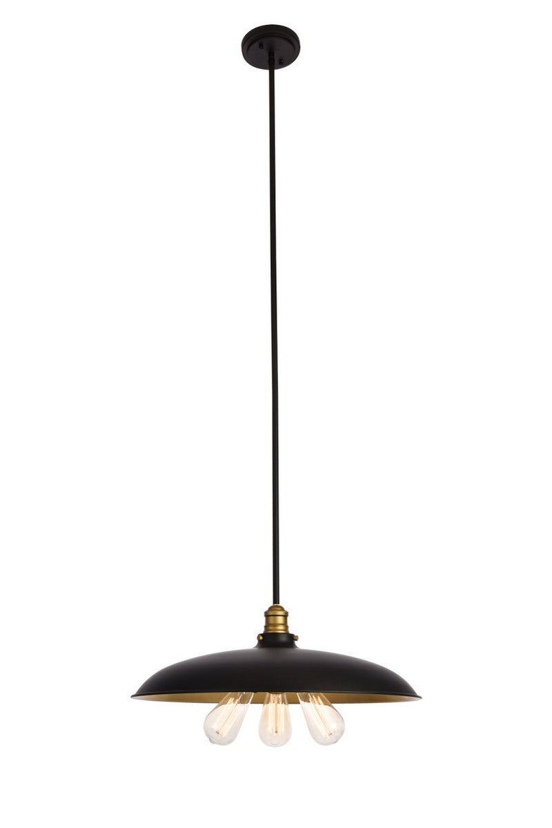 Elegant Lighting - LD8004D20BK - Three Light Chandelier - Anders - black