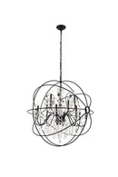 Elegant Lighting - LD8801D43BK - 12 Light Pendant - Cordelia - black