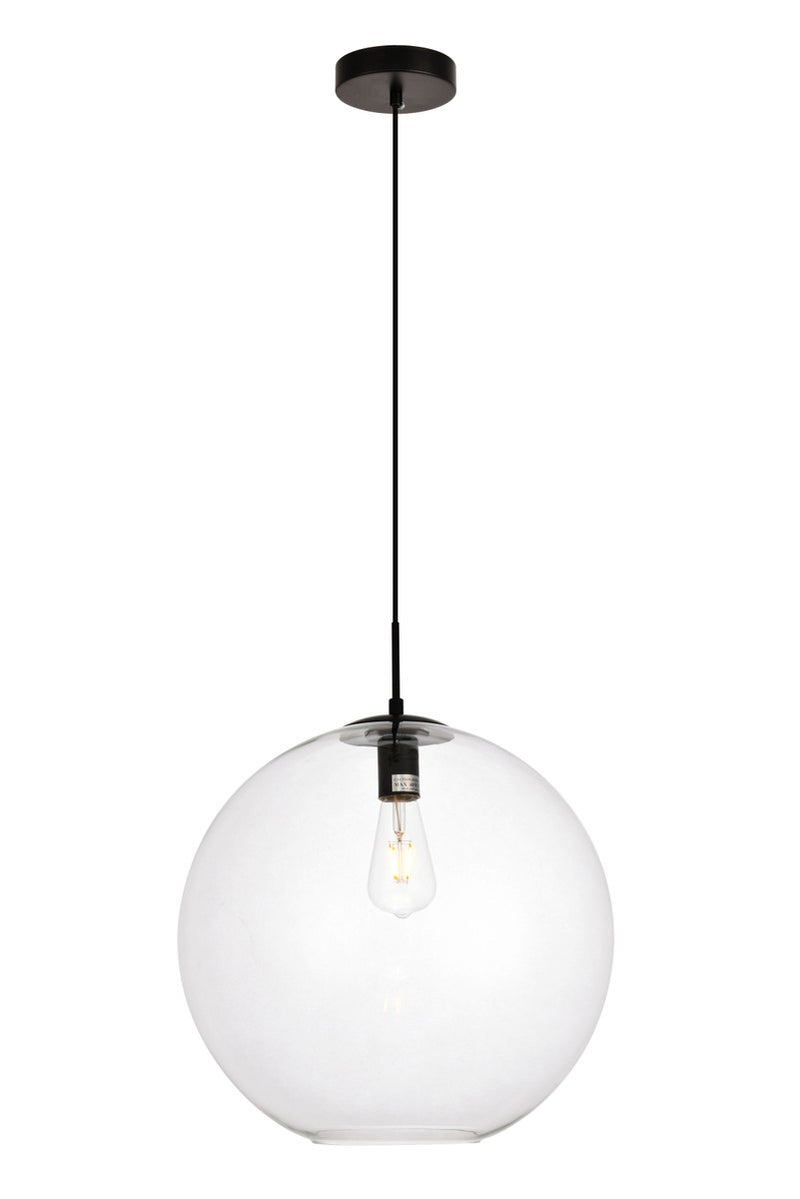 Elegant Lighting - LDPD2112 - One Light Pendant - Placido - Black