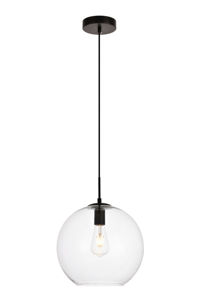 Elegant Lighting - LDPD2114 - One Light Pendant - Placido - Black