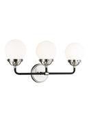 Three Light Wall / Bath<br /><span style="color:#4AB0CE;">Entrega: 4-10 dias en USA</span><br /><span style="color:#4AB0CE;font-size:60%;">PREGUNTE POR ENTREGA EN PANAMA</span><br />Collection: Cafe<br />Finish: Brushed Nickel