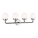 Four Light Wall / Bath<br /><span style="color:#4AB0CE;">Entrega: 4-10 dias en USA</span><br /><span style="color:#4AB0CE;font-size:60%;">PREGUNTE POR ENTREGA EN PANAMA</span><br />Collection: Cafe<br />Finish: Brushed Nickel