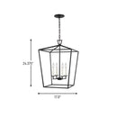 Four Light Lantern<br /><span style="color:#4AB0CE;">Entrega: 4-10 dias en USA</span><br /><span style="color:#4AB0CE;font-size:60%;">PREGUNTE POR ENTREGA EN PANAMA</span><br />Collection: Dianna<br />Finish: Midnight Black