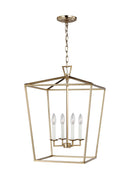 Four Light Lantern<br /><span style="color:#4AB0CE;">Entrega: 4-10 dias en USA</span><br /><span style="color:#4AB0CE;font-size:60%;">PREGUNTE POR ENTREGA EN PANAMA</span><br />Collection: Dianna<br />Finish: Satin Brass