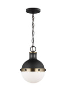 One Light Mini Pendant<br /><span style="color:#4AB0CE;">Entrega: 4-10 dias en USA</span><br /><span style="color:#4AB0CE;font-size:60%;">PREGUNTE POR ENTREGA EN PANAMA</span><br />Collection: Hanks<br />Finish: Midnight Black