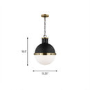 One Light Pendant<br /><span style="color:#4AB0CE;">Entrega: 4-10 dias en USA</span><br /><span style="color:#4AB0CE;font-size:60%;">PREGUNTE POR ENTREGA EN PANAMA</span><br />Collection: Hanks<br />Finish: Midnight Black